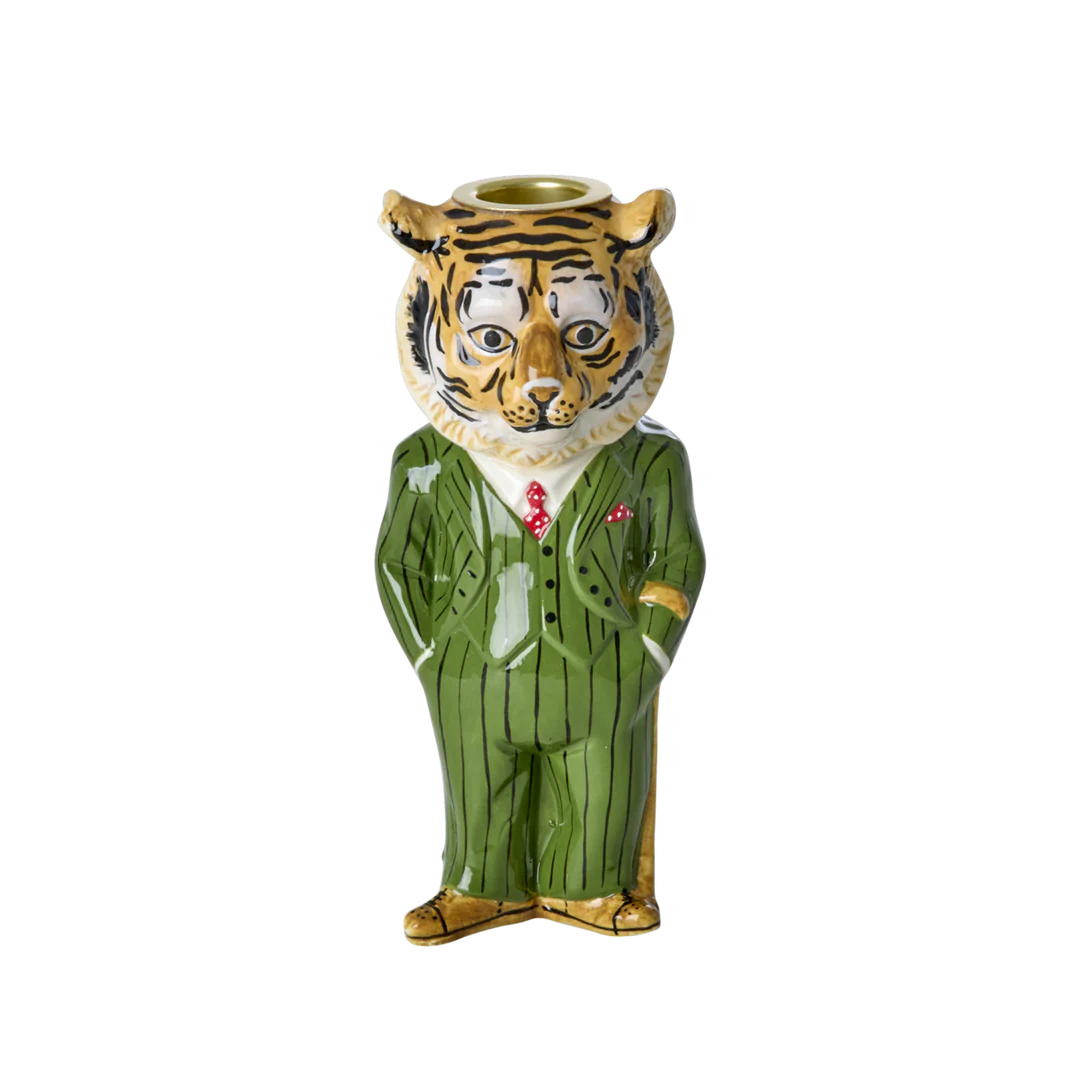 Tigre Céramique Bougeoir