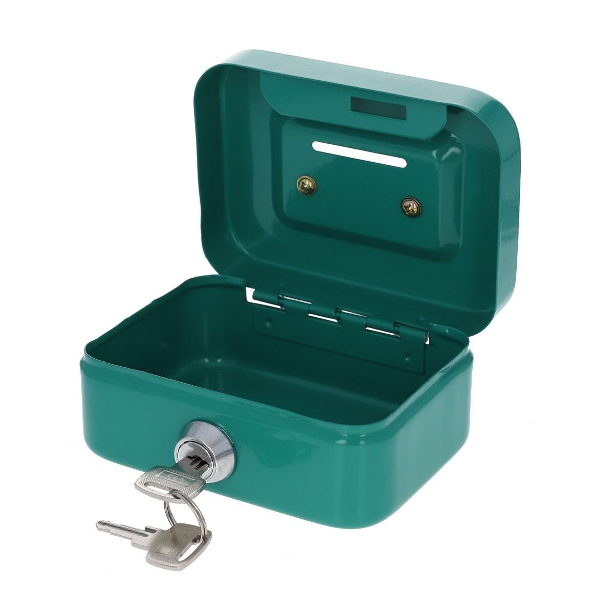 Tirelire caisse métal verte
