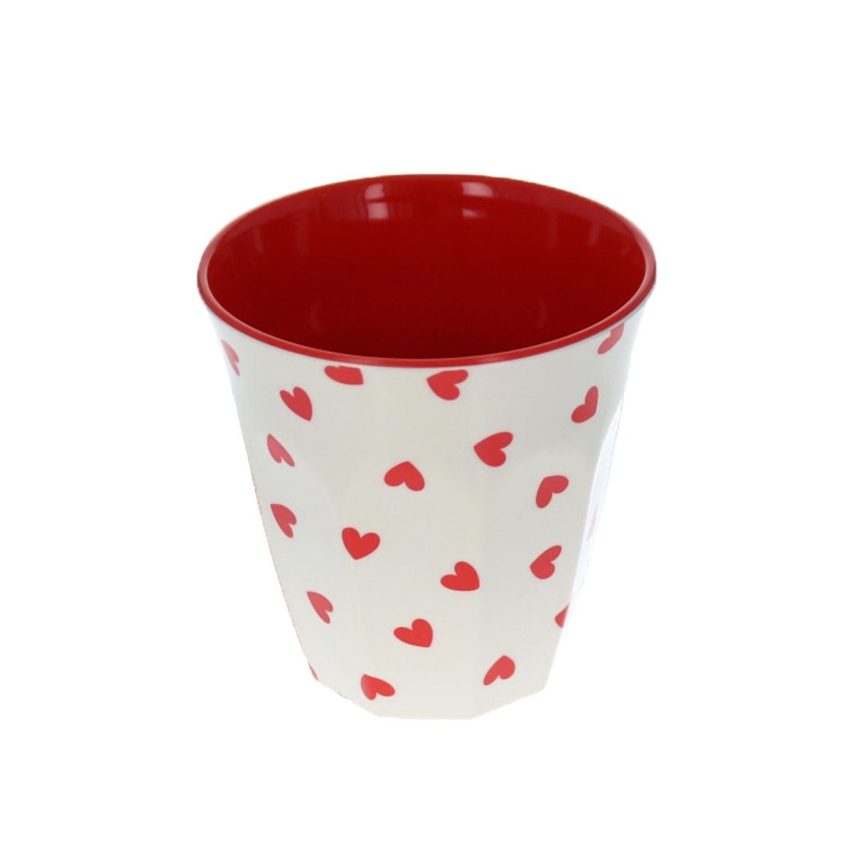 Verre coeur rouge S